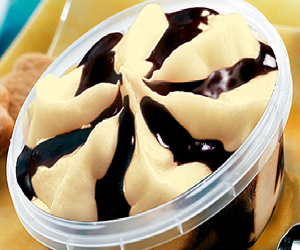 Vasito de helado Premium de Vainilla con chocolate