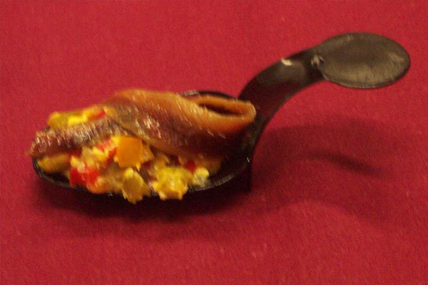 Cucharita de Pisto con Anchoas