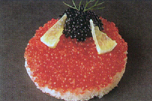 Mini Canapé Caviar Rojo de Lumpus